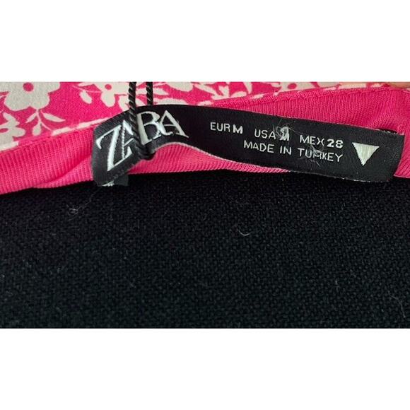 ZARA Pink & White Floral Corset Bodysuit Tank Top Women's Size M Ditsy floral - Picture 8 of 8